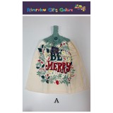 Crochet Top Hand Towel / Tea Towel - Be Merry Crochet Top Hand Towel / Tea Towel - Be Merry